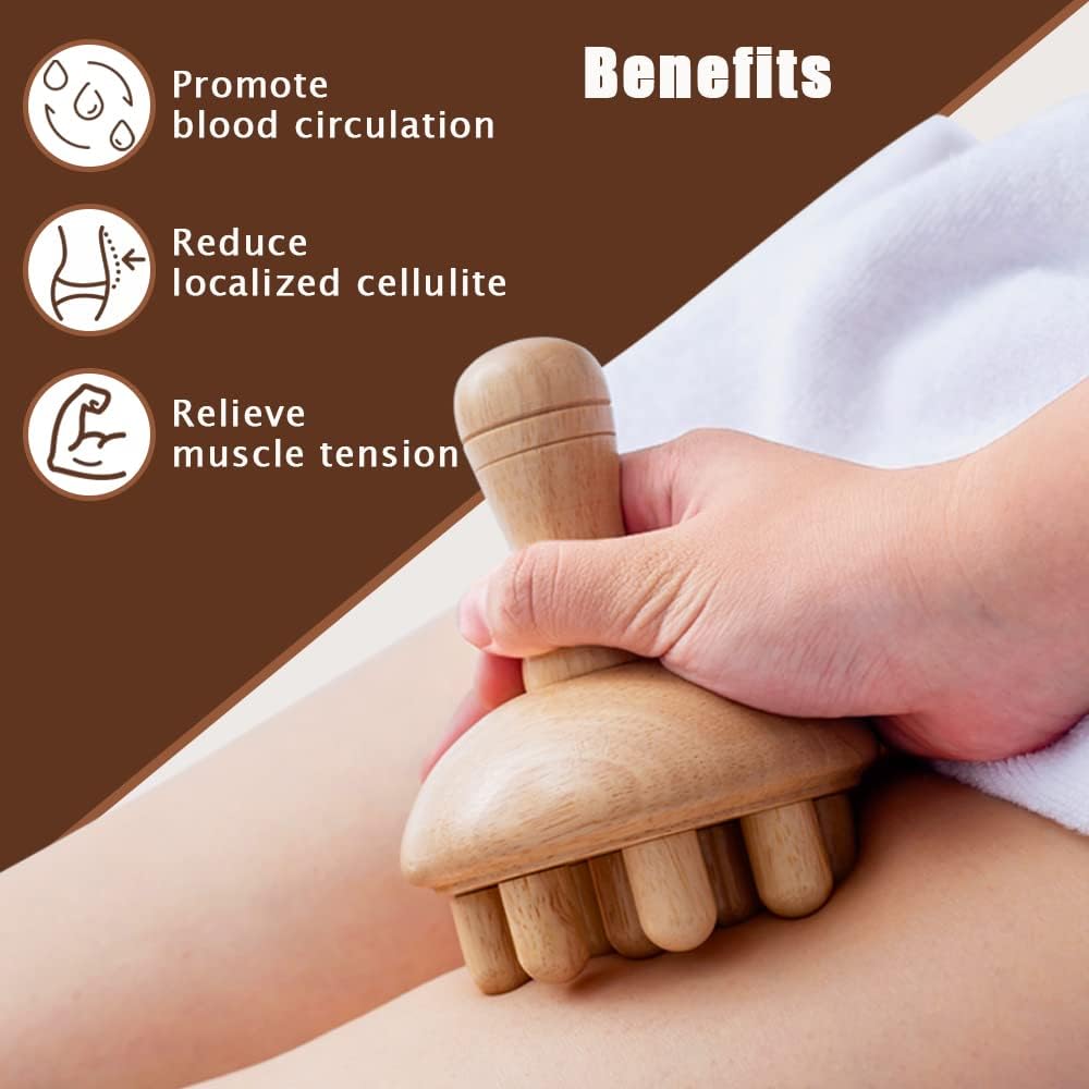 Wooden Mushroom Massager | Manual Wood Therapy Tool – Great Shop Wooden Mushroom Massager