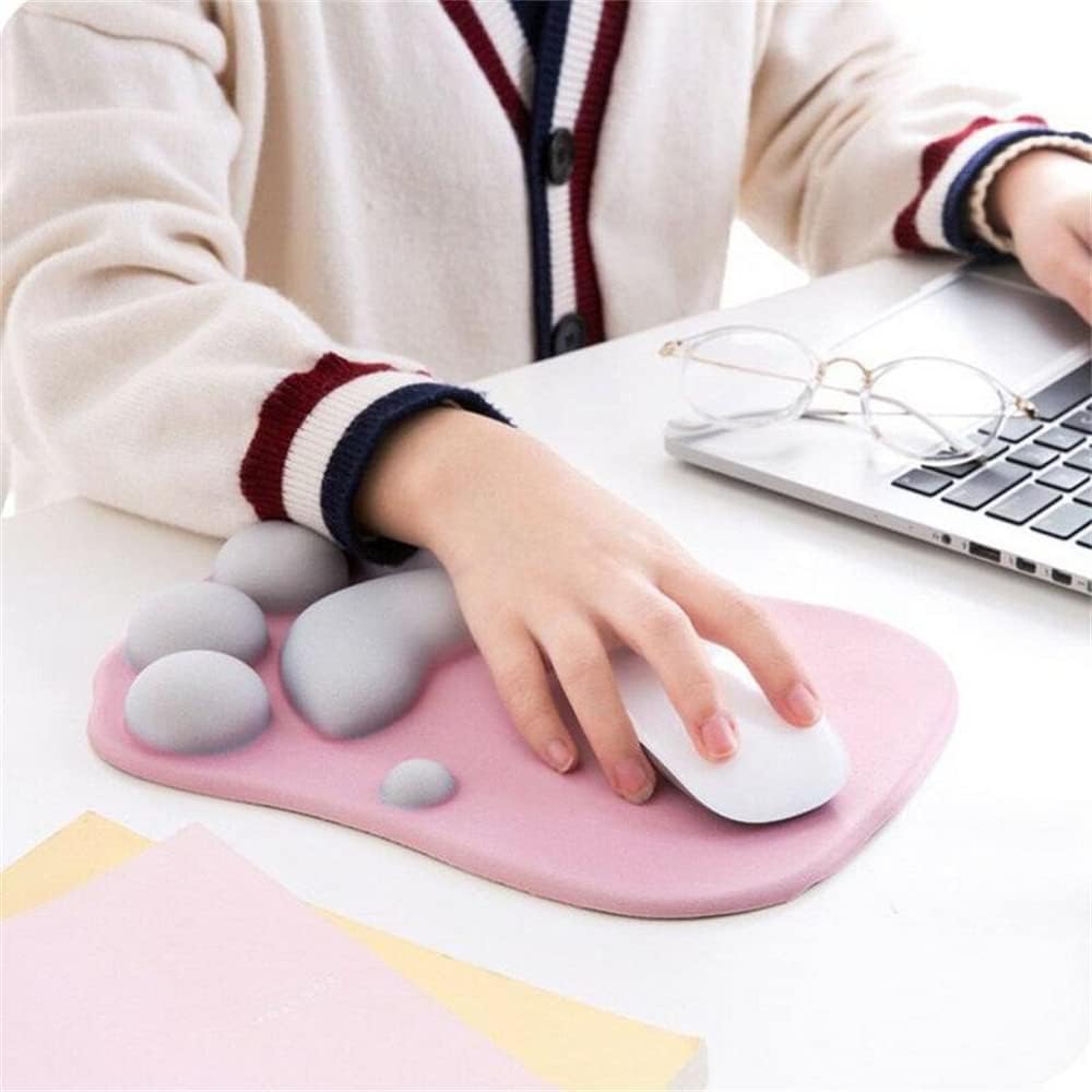 Cat Paw Mouse Pad | 3D Silicone Wrist Rest Pink – Great Shop Cat Paw Mouse Pad
