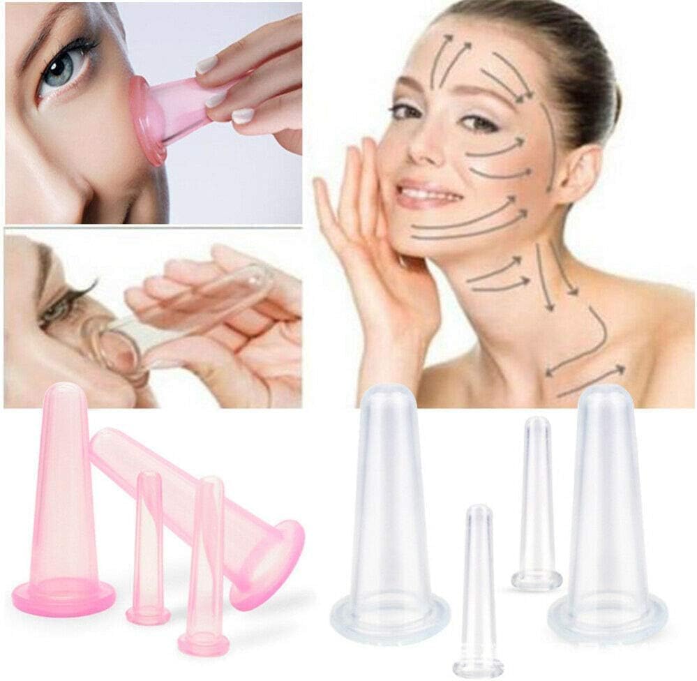 Pink Facial Cupping Set For Face &Amp; Neck Massage – Great Shop Facial Cupping Set