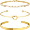 Gold Plated Bracelet Set