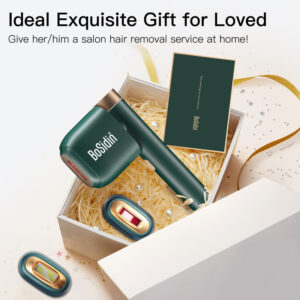 Bosidin Laser Hair Removal Kit Including The Ipl Device, Safety Goggles, And Shaver.