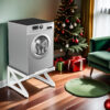 White Steel Washing Machine Pedestal Raiser Laundry Dryer Stand 120Kg Capacity