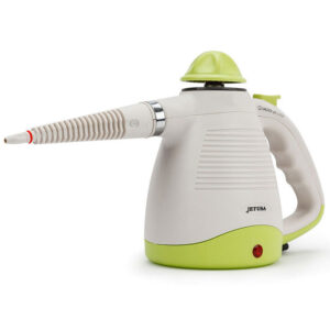 Jet-USA Handheld Portable Steam Cleaner with attachments on counter