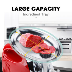 Eurochef Electric Meat Grinder &Amp; Mincer Sausage Maker (Red) Product Image Great Shop