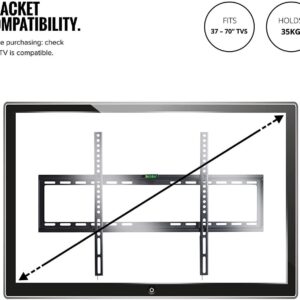 Fixed Tv Wall Mount Bracket For 32-70 Inch Tvs (75Kg Max) Product Image Great Shop