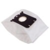 Pack Of Five White Synthetic S Type Vacuum Bags Neatly Arranged With Cardboard Collars Visible