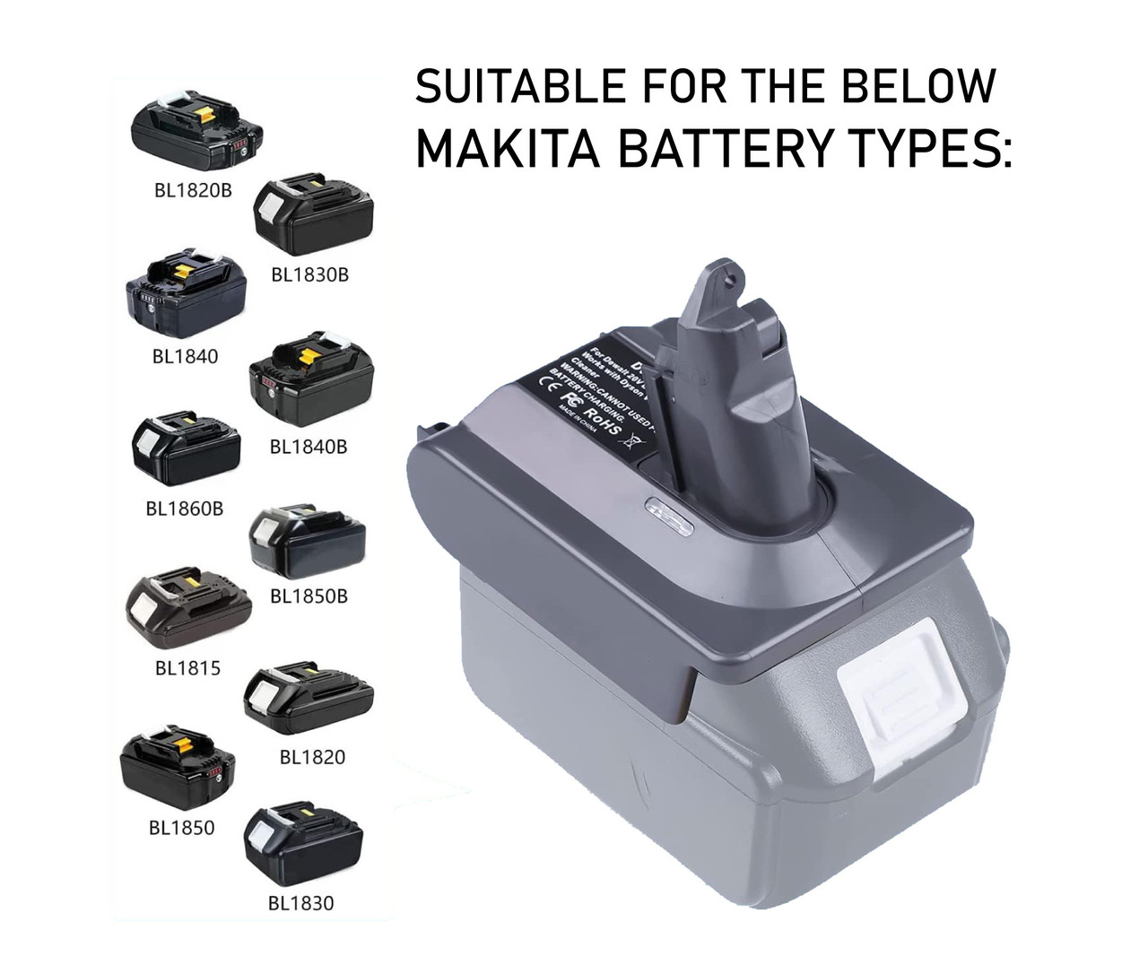 Makita 18V To Dyson V7/V8 Battery Adapter – Great Shop Makita To Dyson Battery Adapter