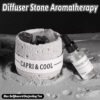 Ystal Stone Oil Diffuser Set With White Natural Stones In Textured Pot
