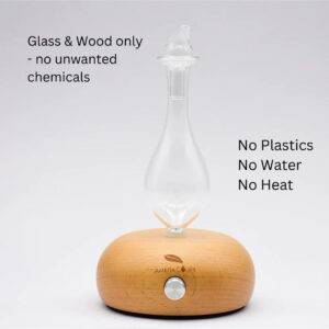 Multi Colour Led Light Ambient Glow On Oscar Nebuliser Waterless Diffuser Essential Oil Burner