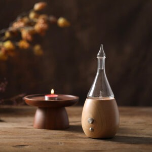 Celeste waterless essential oil nebuliser diffuser with timber base