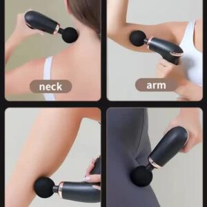 Four Interchangeable Professional Massage Heads For A Pink Deep Tissue Massager.
