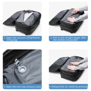 Expanded View Of The 17-Inch Waterproof Laptop Backpack Showing Compression