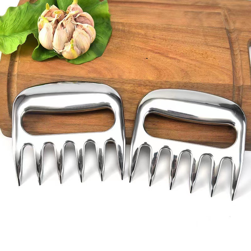 Stainless Steel Meat Shredding Claws For Bbq Pulling – Great Shop Pair Of Heavy-Duty Stainless Steel Meat Shredding Claws With Black Handles