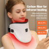 Electric Heated Neck Massager Infrared Therapy – Great Shop Electric Heated Neck Massager Infrared Therapy Device On A Plain Minimalist Backdrop.