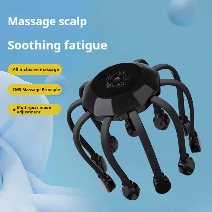 Multifunctional Electric Head Massager With 14 Nodes – Great Shop Close Up Of The 14 Silicone Nodes On The Multifunctional Electric Head Massager