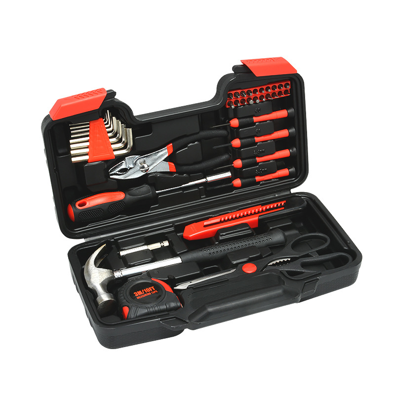 39-Piece Home Tool Kit - Red Carbon Steel – Great Shop Home Tool Kit