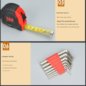 39-Piece Home Tool Kit - Red Carbon Steel – Great Shop Home Tool Kit