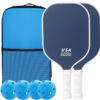 Dark Blue Fiberglass Pickleball Paddle Set – Great Shop Pickleball Paddle Set