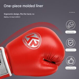 Red And Silver Durable 10Oz Pu Leather Boxing Gloves Product Image Great Shop
