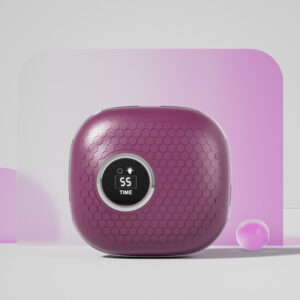 Purple Ultrasonic Contact Lens Cleaner case closed view