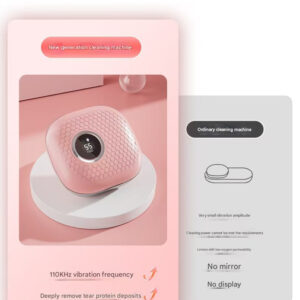 Purple Ultrasonic Contact Lens Cleaner Kit With Usb Charging Cable