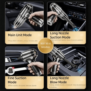Detail Cleaning Car Seats Using Portable 3 In 1 Cordless Handheld Vacuum Cleaner