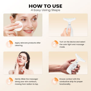 Black Multi Function Facial Neck Massager Led Light Therapy Product Image Great Shop