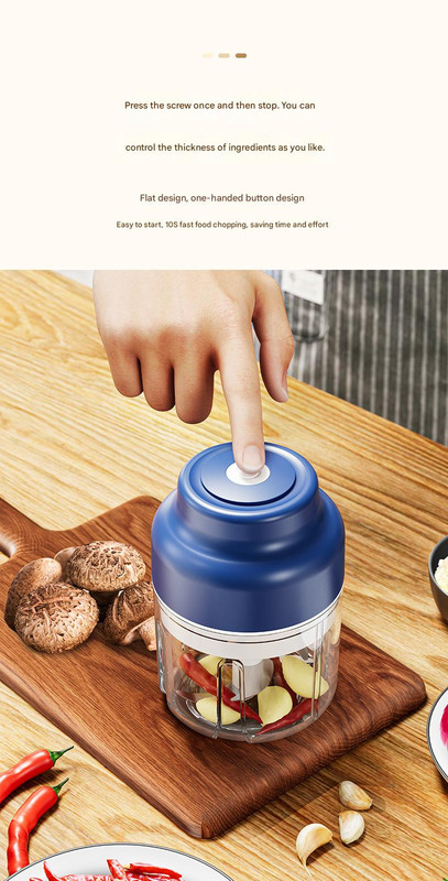 Mini Electric Food Chopper Usb Cordless Garlic Mincer – Great Shop Mini Food Chopper