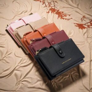Women'S Compact Bifold Wallet With Zip Coin Pocket Product Image Great Shop