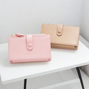 Women'S Compact Bifold Wallet With Zip Coin Pocket Product Image Great Shop