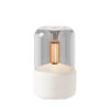 Creative Candlelight Aromatherapy Diffuser Usb Lamp White Emitting Fine Mist On A Wooden Office Desk