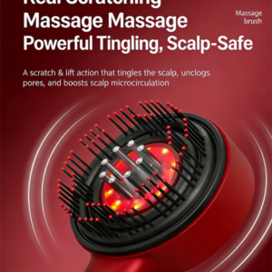Red Luxury Red-Light Therapy Scalp Massager Comb Product Image Great Shop