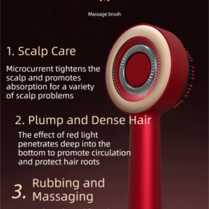 Red Luxury Red-Light Therapy Scalp Massager Comb Product Image Great Shop