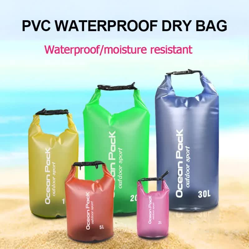 Pink 10L Pvc Waterproof Swimming Bag With Phone Pouch – Great Shop Matching Pink Pvc Waterproof Phone Pouch Showing The Secure Double Hanging Hooks