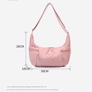 Pink Lightweight Nylon Crossbody Hobo Bag – Great Shop Pink Lightweight Nylon Crossbody Hobo Bag Product Image Great Shop