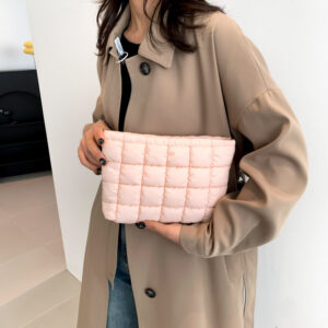 Pink Puffer Makeup Bag