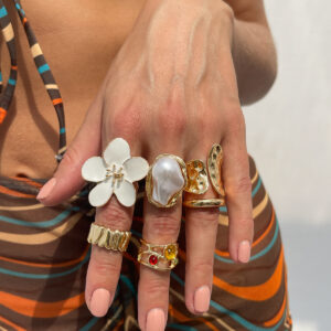 Gold Chunky Ring Set
