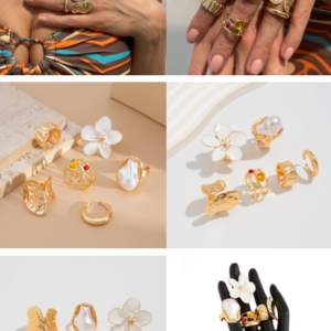 Gold Chunky Ring Set
