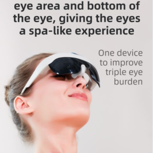 Close-Up Profile Of The Wearable Nano Mist Eye Steamer Rechargeable Hydrating Atomizer Showing The Skin-Friendly Soft Silicone Nose Pad Interface.