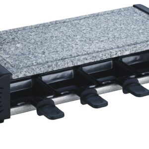 BOS & SARINO Raclette Grill with hot stone top and melting pans inside
