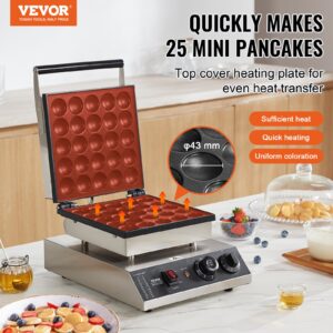 Open Baking Plates Of Commercial Mini Dutch Pancake Maker 25 Piece With Non-Stick Coating
