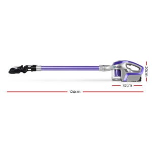 Devanti Stick Vacuum Cleaner Roller Brush Cordless 150W Purple Product Image Great Shop