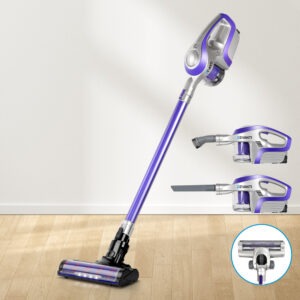 Devanti Stick Vacuum Cleaner Roller Brush Cordless 150W Purple Product Image Great Shop