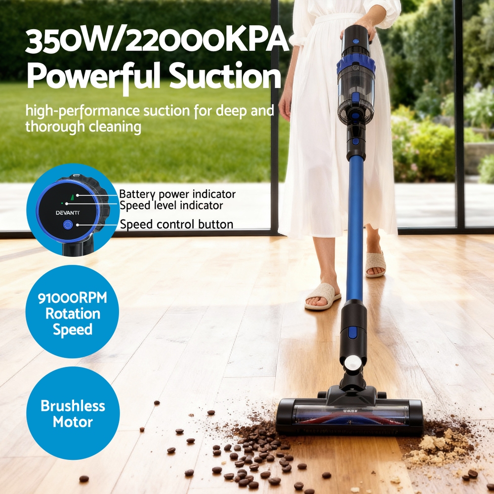 Devanti Stick Vacuum Cleaner Brushless Cordless 350W – Great Shop Devanti Stick Vacuum Cleaner Brushless Cordless 350W - Image 4