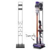Black Artiss Freestanding Vacuum Cleaner Stand For Dyson Holding A Stick Vacuum In A Modern Laundry Room