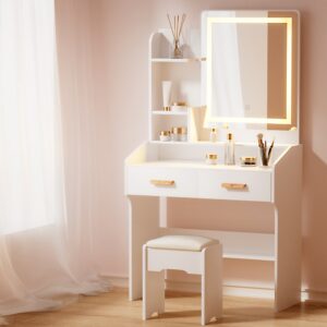 Artiss Dressing Table Set Stool Led White Doria product image