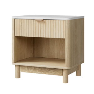 Artiss Bedside Table Nightstand 1 Drawer Shelves Pine product image