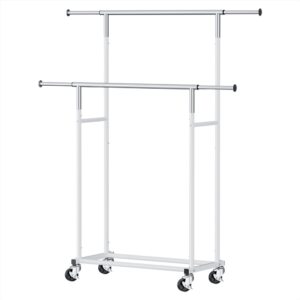 Artiss Clothes Rack Double Rod Airer Rail Coat Stand Adjustable Hanger product image
