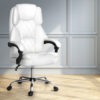 Artiss Executive Office Chair Leather Recliner White Product Image