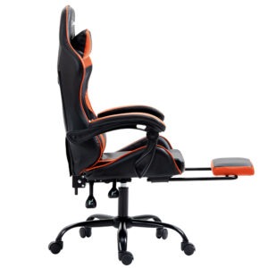 Artiss Gaming Office Chair Executive Computer Leather Chairs Footrest Orange Product Image